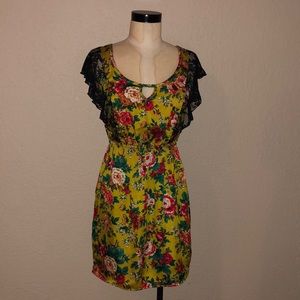 Floral and lace dress